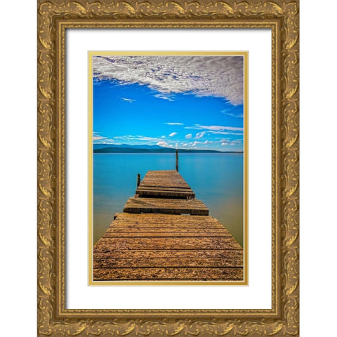 Broken Pier Gold Ornate Wood Framed Art Print with Double Matting by Louise, Tracie