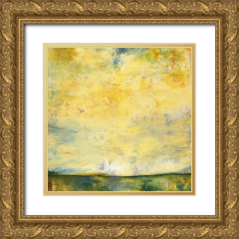 Blissfully Grounded Gold Ornate Wood Framed Art Print with Double Matting by Lisa Mann Fine Art