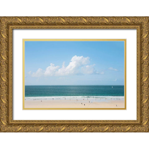 Le-Couquet Gold Ornate Wood Framed Art Print with Double Matting by Leprince, Vincent