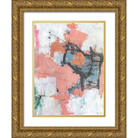 Thinking Of Saturday Gold Ornate Wood Framed Art Print with Double Matting by Leslie, Carole