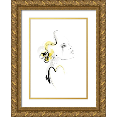 What If Gold Ornate Wood Framed Art Print with Double Matting by Larsdotter, Lotta