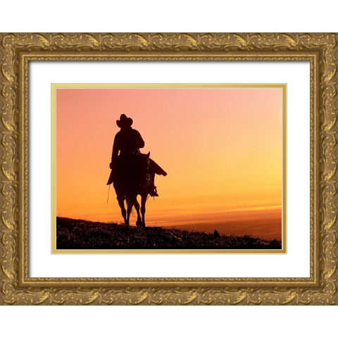 Days End Gold Ornate Wood Framed Art Print with Double Matting by Leacock, J.C.