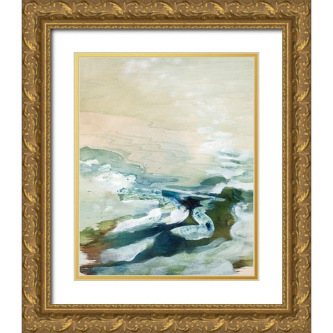 The Sound The Sea Makes Gold Ornate Wood Framed Art Print with Double Matting by Leaver, Tara