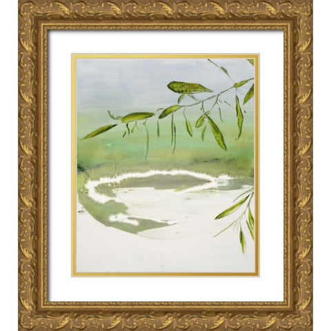 Whispering The Numbers Gold Ornate Wood Framed Art Print with Double Matting by Leaver, Tara