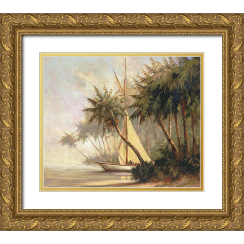 Leaving Out Gold Ornate Wood Framed Art Print with Double Matting by Malarz