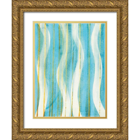 Carousing with Lines II Gold Ornate Wood Framed Art Print with Double Matting by Miller, Allison G