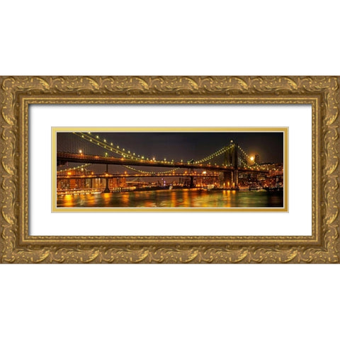 Three Bridges Gold Ornate Wood Framed Art Print with Double Matting by Mikaels, Natalie