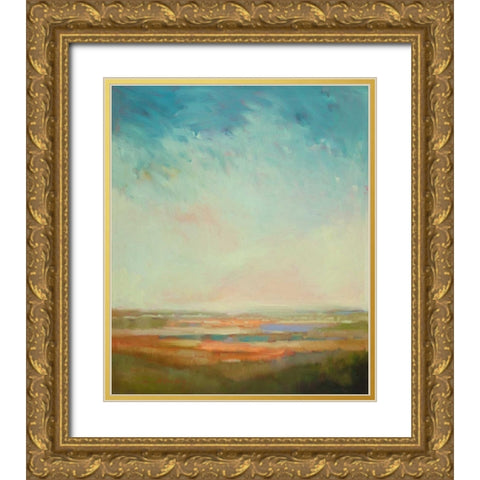A Bit of Orange Gold Ornate Wood Framed Art Print with Double Matting by McCarthy, William