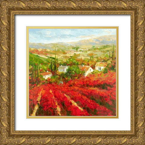 Bourgogne Gold Ornate Wood Framed Art Print with Double Matting by Marino