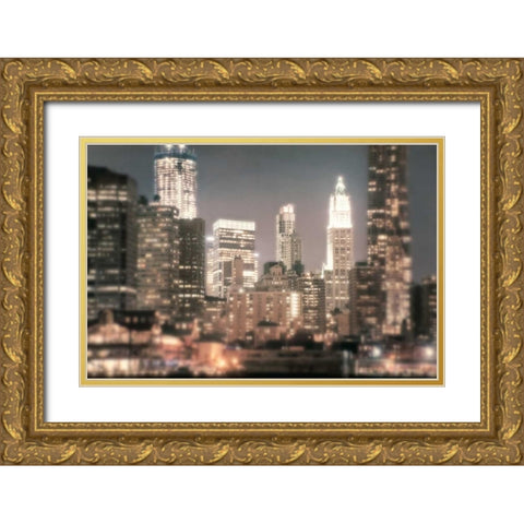 In a New York Minute Gold Ornate Wood Framed Art Print with Double Matting by Mikaels, Natalie