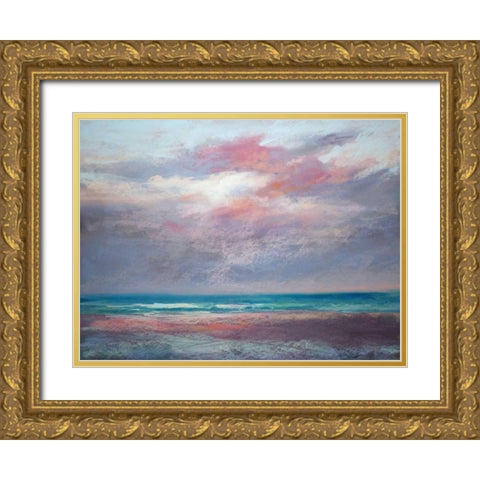 Back to the Beach Gold Ornate Wood Framed Art Print with Double Matting by Margulis, Karen