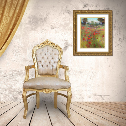 Big Meadow Gold Ornate Wood Framed Art Print with Double Matting by Margulis, Karen