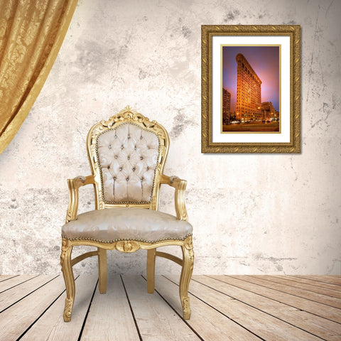 Dramatic Flatiron Gold Ornate Wood Framed Art Print with Double Matting by Mikaels, Natalie