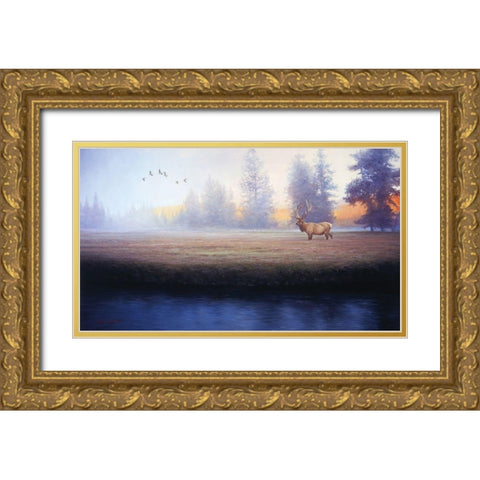 Morning Splendor Gold Ornate Wood Framed Art Print with Double Matting by Manocchia, Adriano