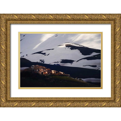 Late Night on Casteluccio, Umbria Gold Ornate Wood Framed Art Print with Double Matting by Mumford, Andy