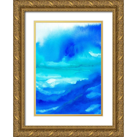Rise III Gold Ornate Wood Framed Art Print with Double Matting by Maldonado, Jacqueline