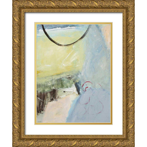 Spindrift Gold Ornate Wood Framed Art Print with Double Matting by Mankin, David