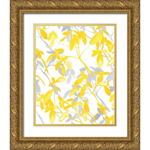 Premonition Yellow Gold Ornate Wood Framed Art Print with Double Matting by Maldonado, Jacqueline