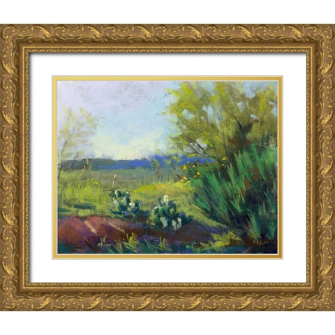 Above San Angelo Gold Ornate Wood Framed Art Print with Double Matting by Mertz, Nancie King