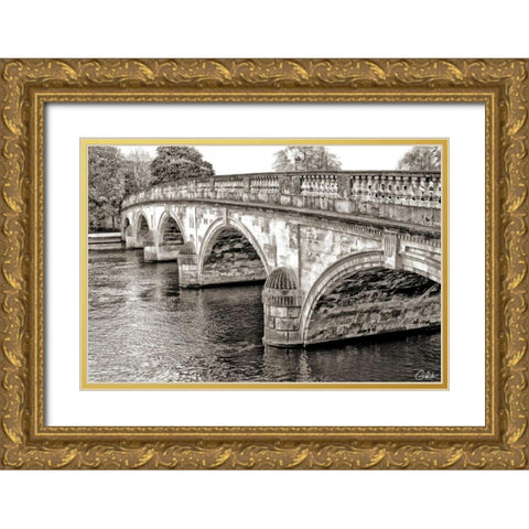 Henley-on-Thames Gold Ornate Wood Framed Art Print with Double Matting by Miamee, Golie