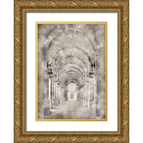 Union Station Gold Ornate Wood Framed Art Print with Double Matting by Miamee, Golie