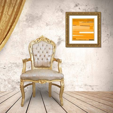 Gold Monochromatic Gold Ornate Wood Framed Art Print with Double Matting by Miller, Gil
