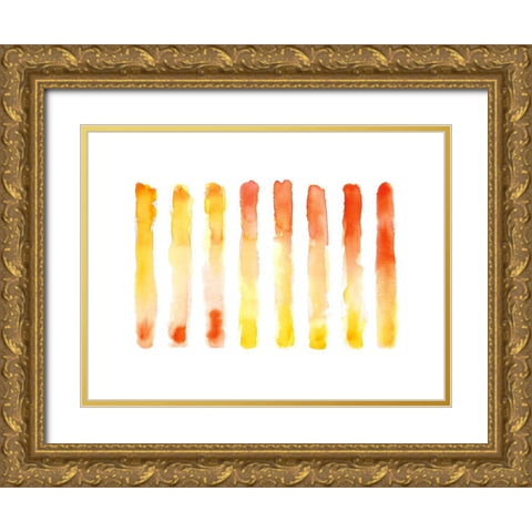Fading Gold Ornate Wood Framed Art Print with Double Matting by Muren, Nancy LaBerge