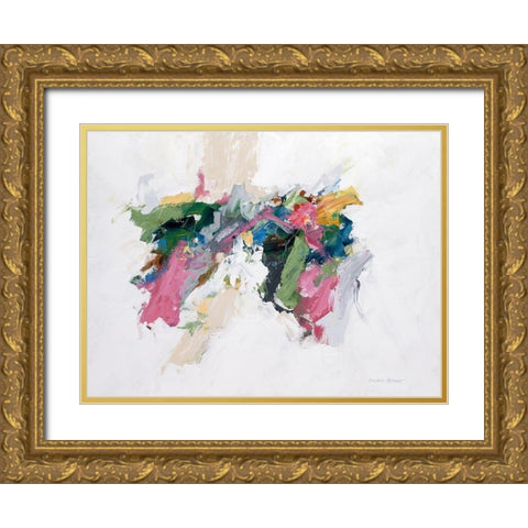 Reviving Gold Ornate Wood Framed Art Print with Double Matting by McCourt, Suzanne