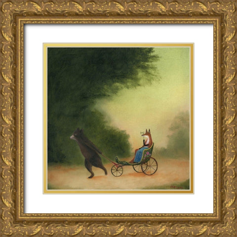 La Passeggiata of the Lady Dowager, Gold Ornate Wood Framed Art Print with Double Matting by McInnes, DD