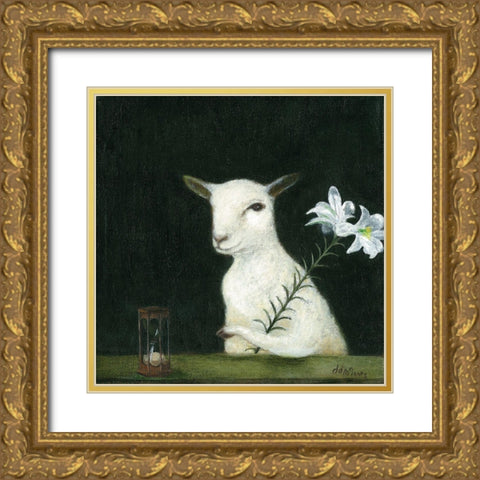 Portrait of a Young Man Gold Ornate Wood Framed Art Print with Double Matting by McInnes, DD