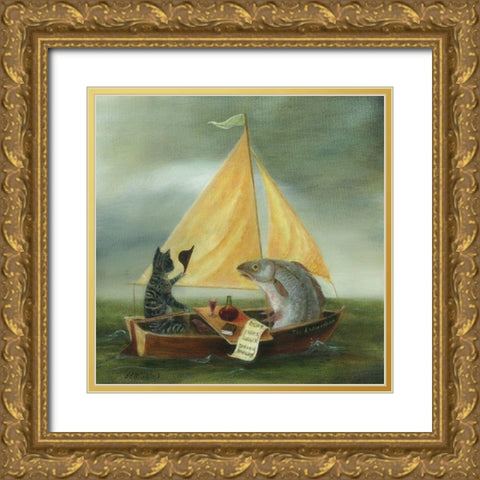 The Voyage of The Antipodean Gold Ornate Wood Framed Art Print with Double Matting by McInnes, DD