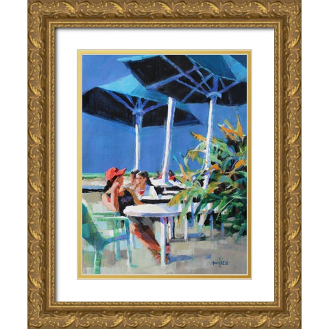 Red Cap Gold Ornate Wood Framed Art Print with Double Matting by Mollica, Patti
