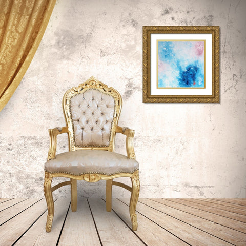 Mod Bloom Gold Ornate Wood Framed Art Print with Double Matting by Moehr, KR