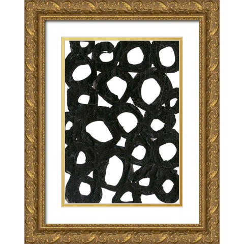 Experimental 1 Gold Ornate Wood Framed Art Print with Double Matting by Morioke