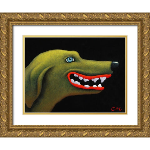 Good Dog Gold Ornate Wood Framed Art Print with Double Matting by Miles, Chris
