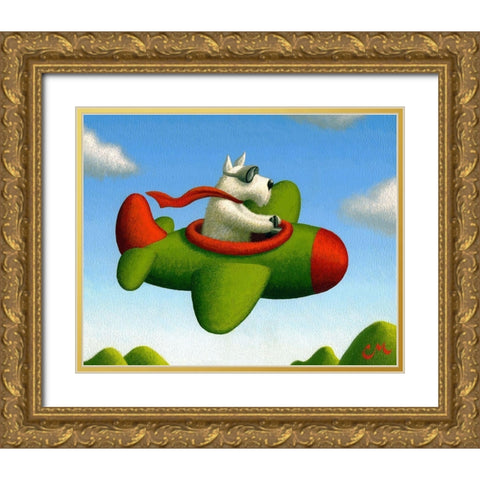 Frequent Flier No. 1 Gold Ornate Wood Framed Art Print with Double Matting by Miles, Chris