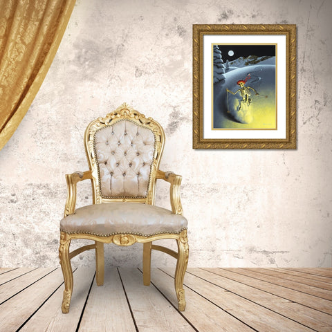 After Hours Gold Ornate Wood Framed Art Print with Double Matting by Miles, Chris