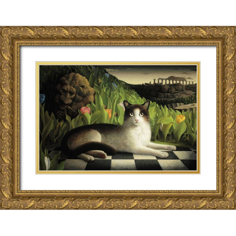 Call of the Wild Gold Ornate Wood Framed Art Print with Double Matting by Miles, Chris