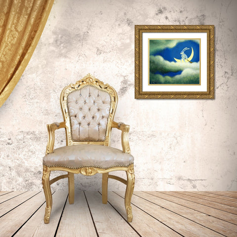 The Traveler Gold Ornate Wood Framed Art Print with Double Matting by Miles, Chris