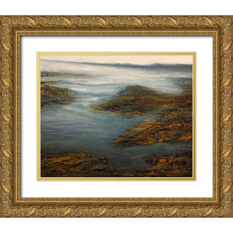 Rocky Cove Gold Ornate Wood Framed Art Print with Double Matting by Mote, Michael