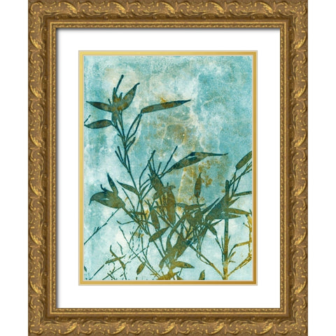 Leafy Bamboo Gold Ornate Wood Framed Art Print with Double Matting by McCurdy, Krista