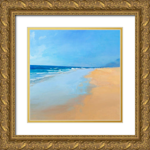 Fuerteventura Beach Gold Ornate Wood Framed Art Print with Double Matting by Merino, Carmen