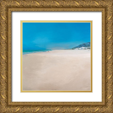 Zaharaâ€™s Light Gold Ornate Wood Framed Art Print with Double Matting by Merino, Carmen
