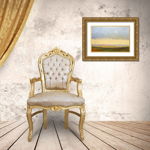 Distant View Gold Ornate Wood Framed Art Print with Double Matting by McCarthy, William