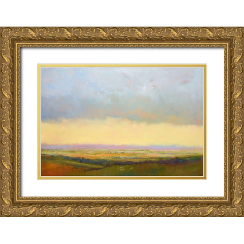 Distant View Gold Ornate Wood Framed Art Print with Double Matting by McCarthy, William