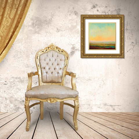 Pink Edge Gold Ornate Wood Framed Art Print with Double Matting by McCarthy, William
