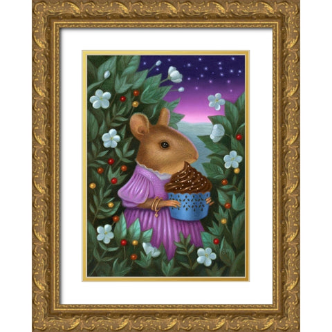 Beatrice Upon The Brink of Night Gold Ornate Wood Framed Art Print with Double Matting by Matarazzo, Gina
