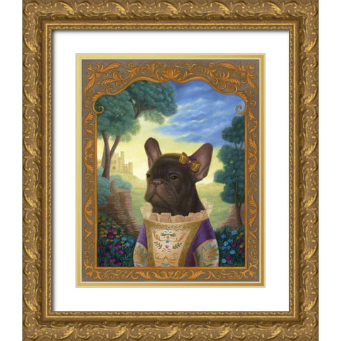 Henrietta in Her Wildest Dreams Gold Ornate Wood Framed Art Print with Double Matting by Matarazzo, Gina