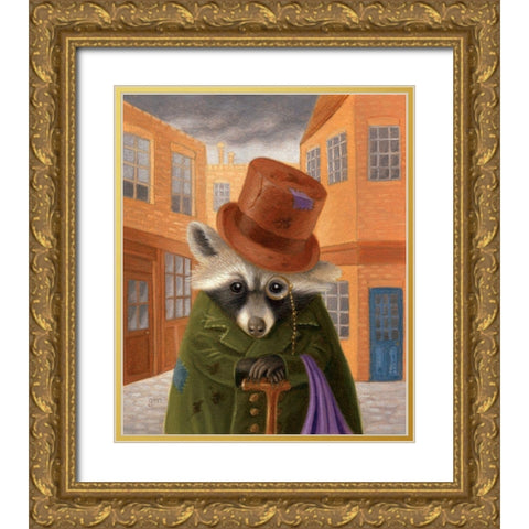 Dodger Gold Ornate Wood Framed Art Print with Double Matting by Matarazzo, Gina