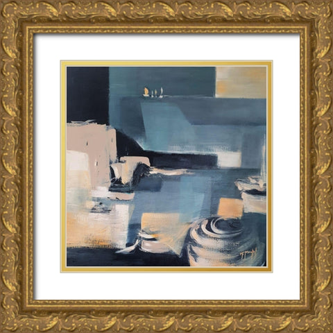 Home Port Gold Ornate Wood Framed Art Print with Double Matting by Montel, Fanou